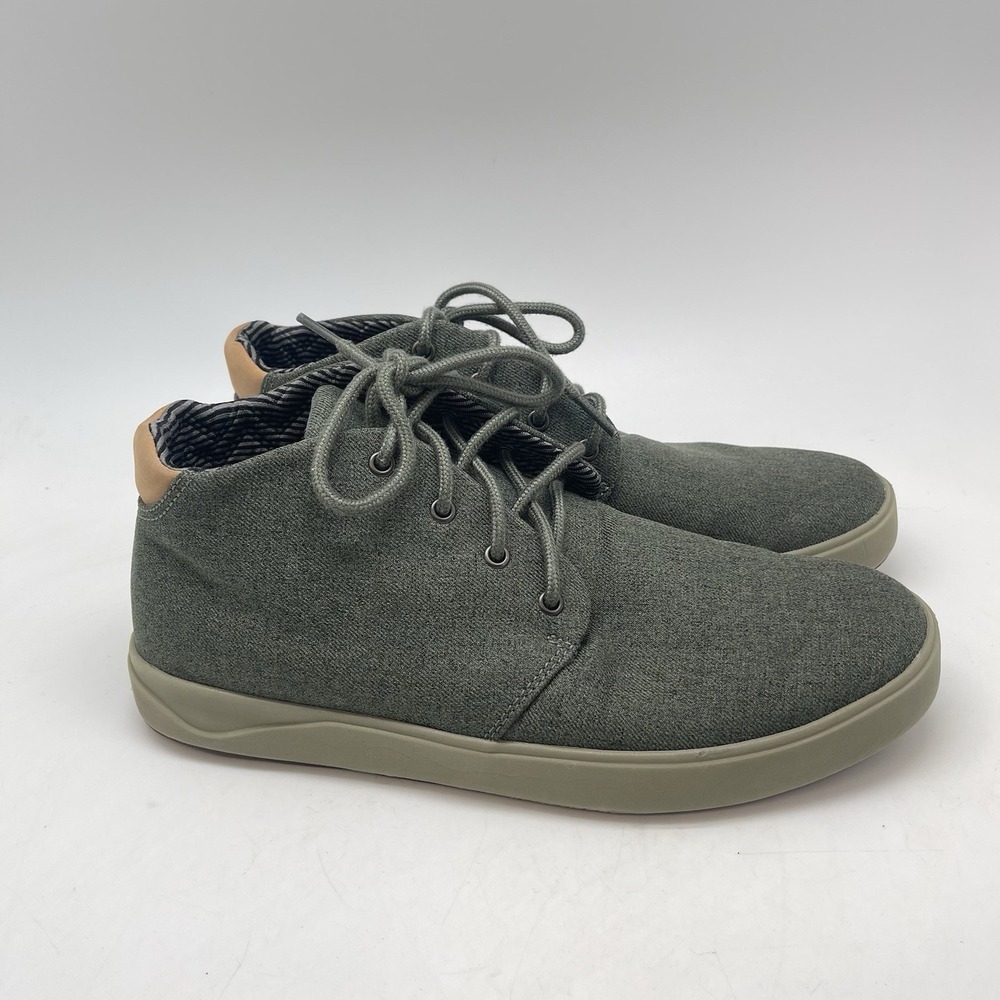 Olukai Nana Hele Wai'apo‎ Chukka Boots Mens 9 US Green Canvas Comfort Sneakers